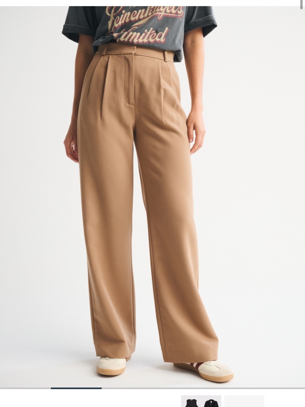 Abercrombie & Fitch Sloane Tailored Pant - Cream